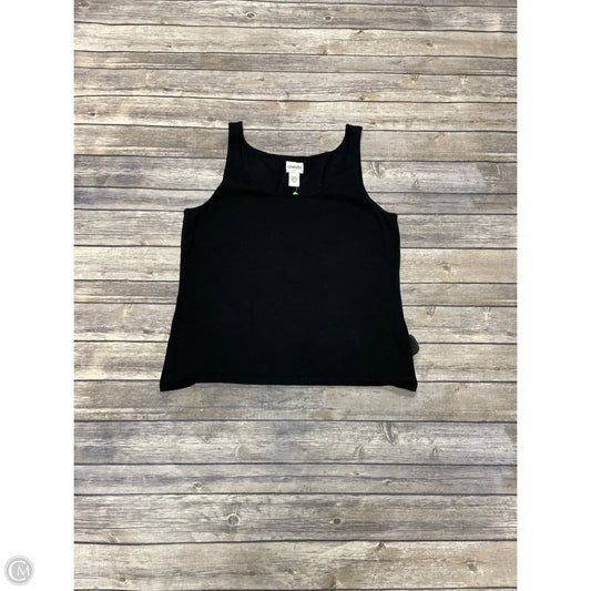 Top Sleeveless By Chicos In Black, Size: L
