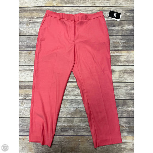 Pants Cropped By Dkny In Coral, Size: 12p