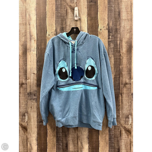 Sweatshirt Hoodie By Disney In Blue, Size: L
