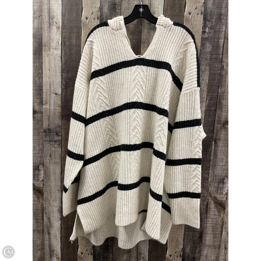 Sweater By Ava & Viv In Black & Cream, Size: 3x