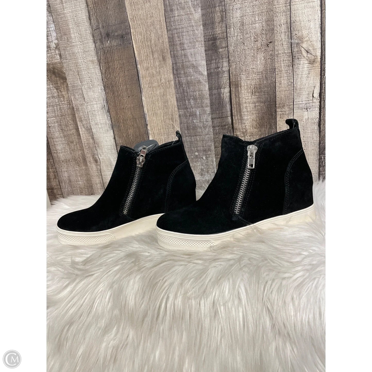 Boots Ankle Flats By Steve Madden In Black, Size: 8