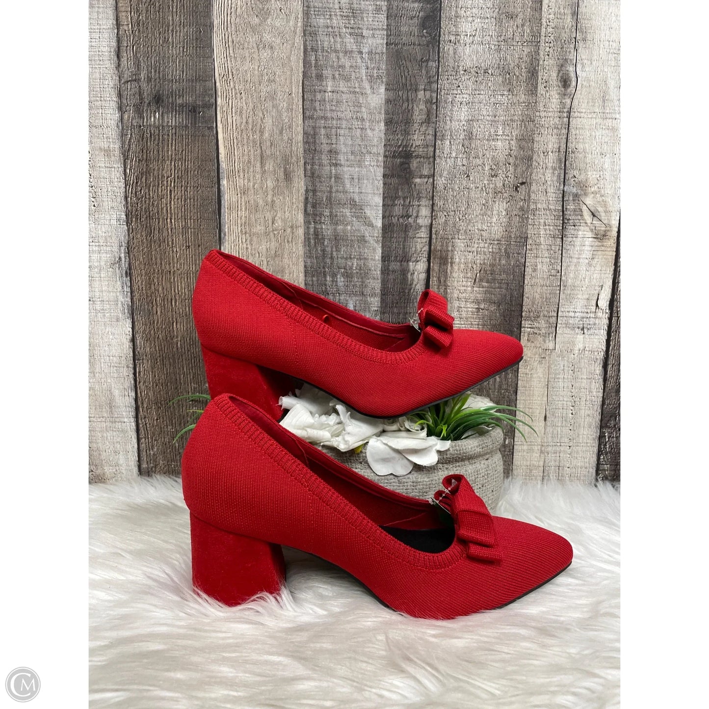 Shoes Heels Block By Torrid In Red, Size: 8.5