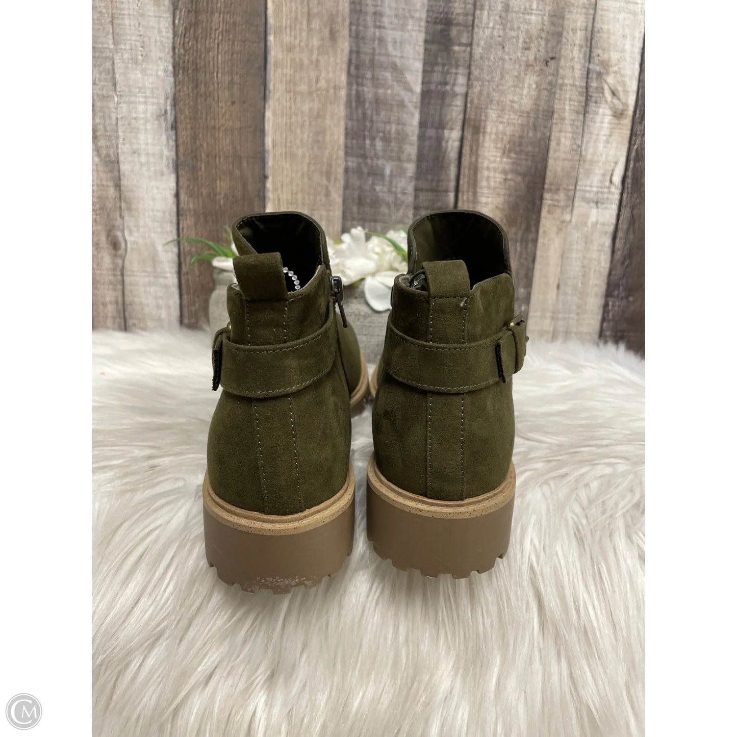 Boots Ankle Heels By Esprit In Green, Size: 8.5