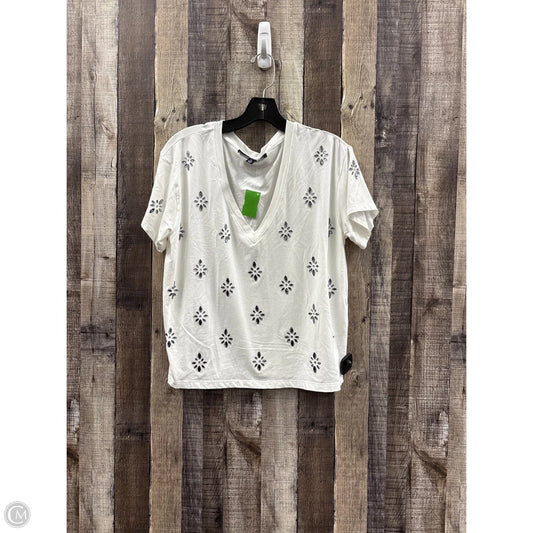 Top Short Sleeve By White House Black Market In White, Size: M