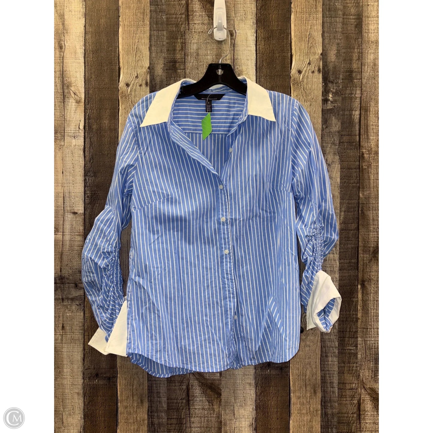 Top Long Sleeve By White House Black Market In Blue, Size: 8