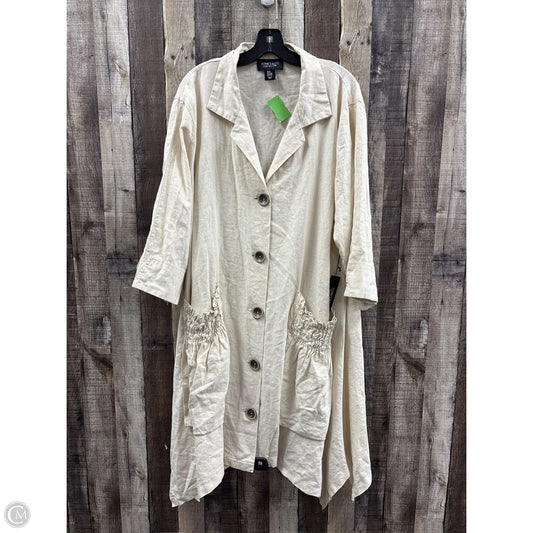 Dress Casual Midi By Jones And Co In Beige, Size: 2x