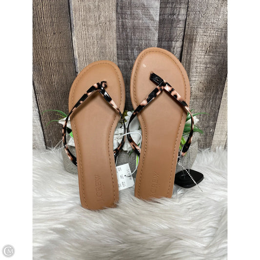 Sandals Flats By J. Crew In Animal Print, Size: 8