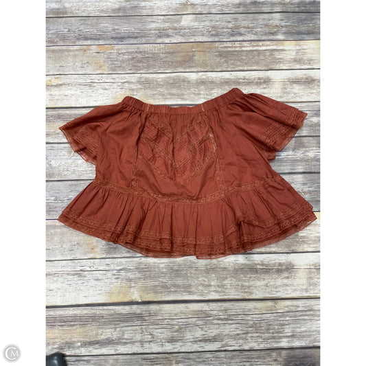 Top Short Sleeve By En Creme In Bronze, Size: M