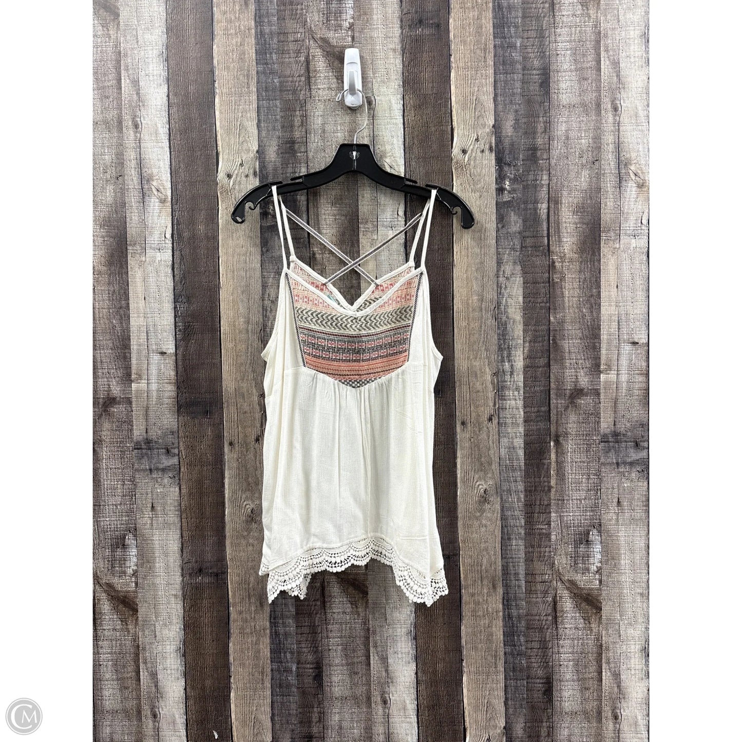 Top Sleeveless By Maurices In Beige, Size: M