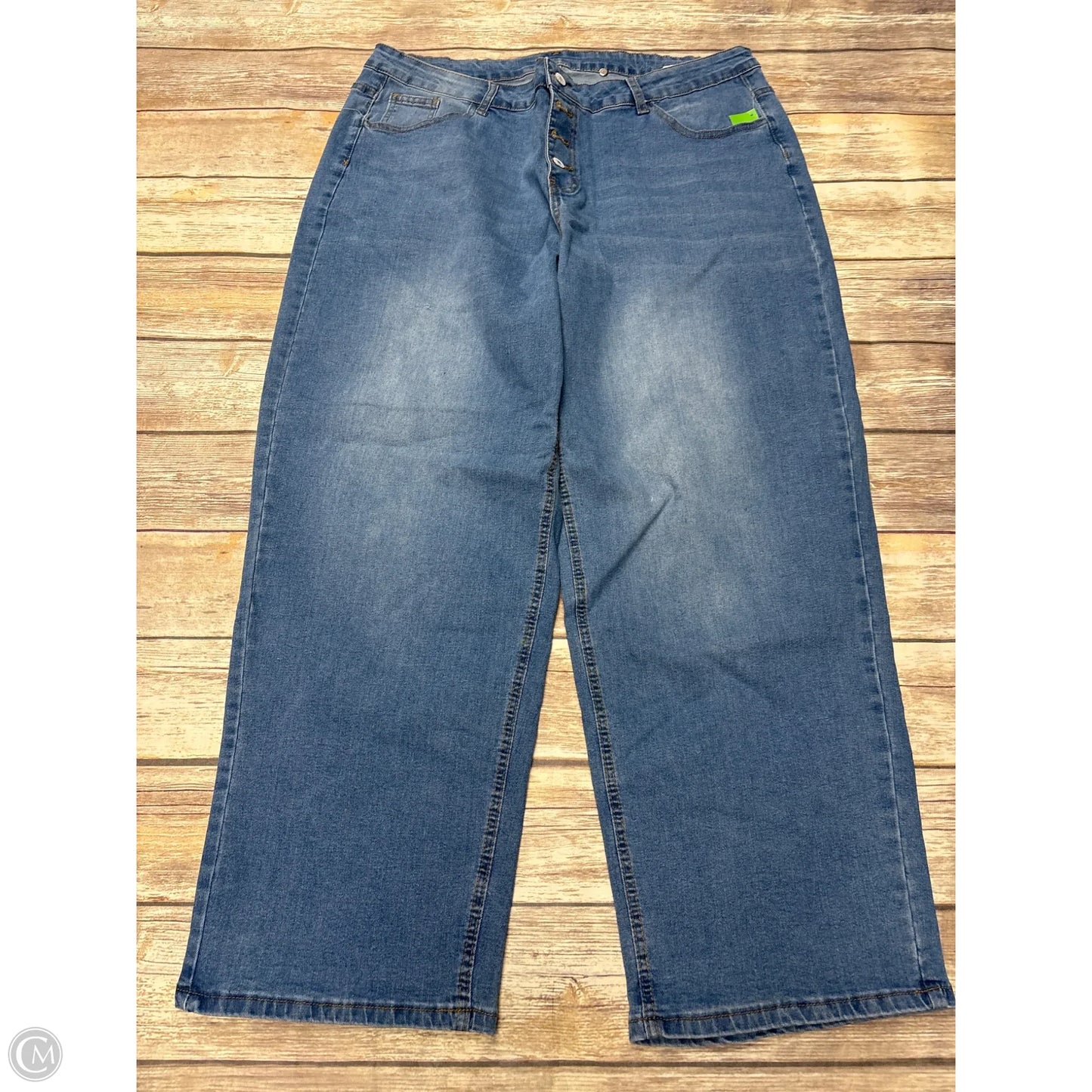 Jeans Wide Leg By Cmf In Blue Denim, Size: 4x