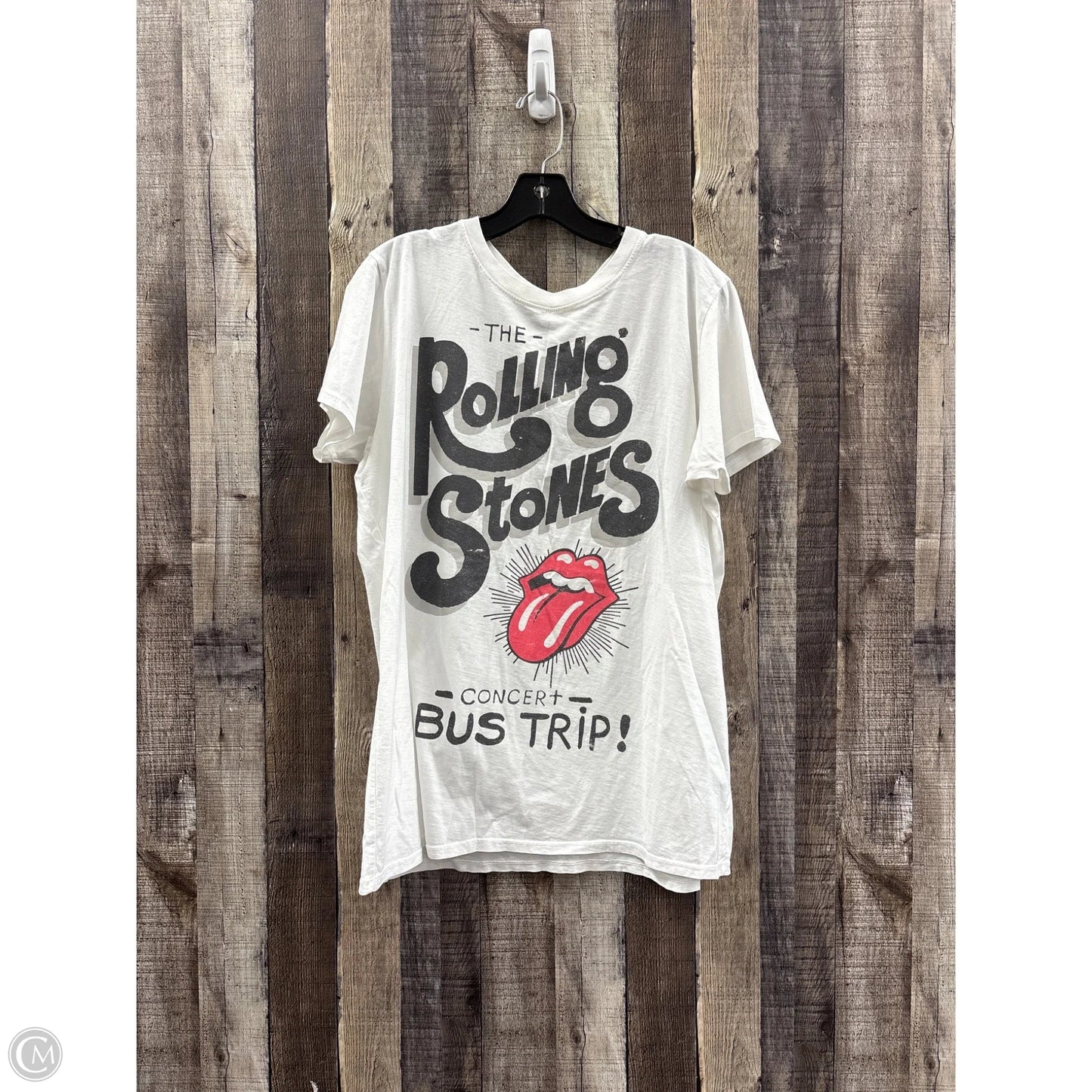 Top Short Sleeve By Cme In White, Size: M