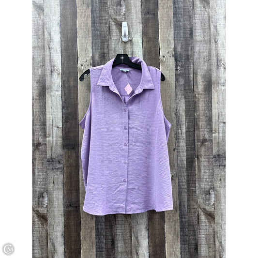Top Sleeveless By Cme In Purple, Size: Xl