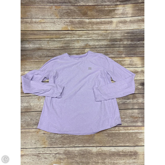 Athletic Top Long Sleeve Crewneck By Duluth Trading In Purple, Size: L
