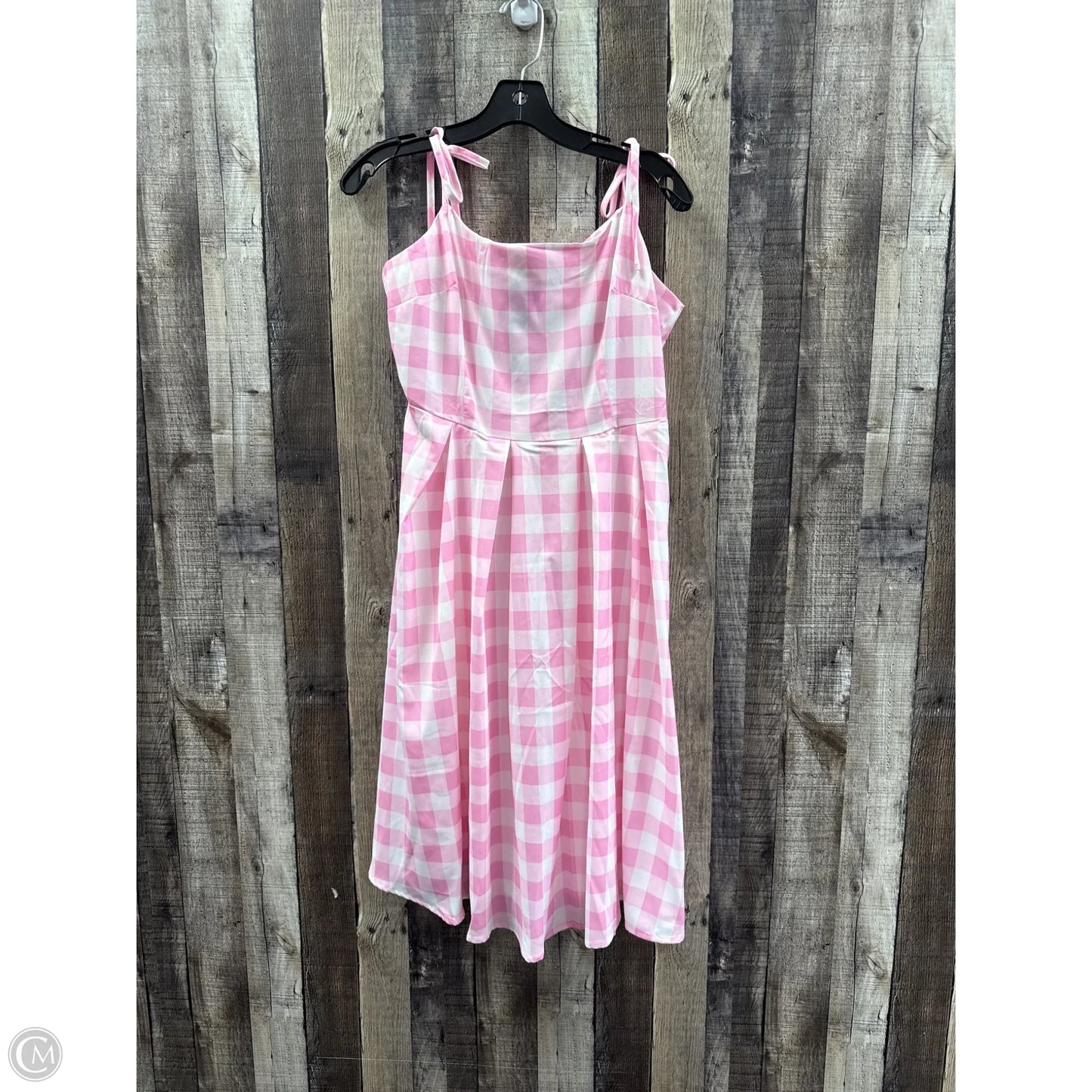 Dress Casual Midi By Cmf In Checkered Pattern, Size: S