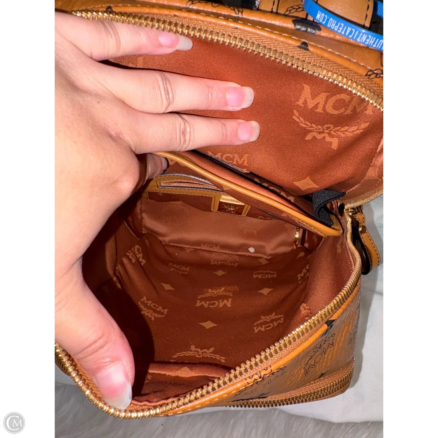 Backpack Luxury Designer By Mcm, Size: Large