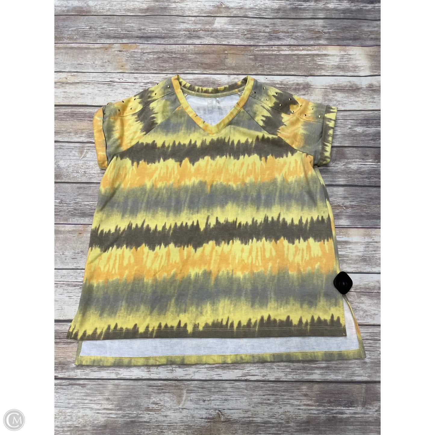 Top Short Sleeve By Silverwear In Tie Dye Print, Size: 1x