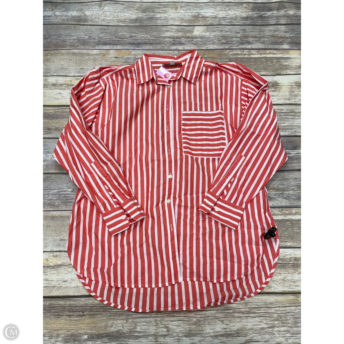 Top Long Sleeve By Loft In Striped Pattern, Size: S