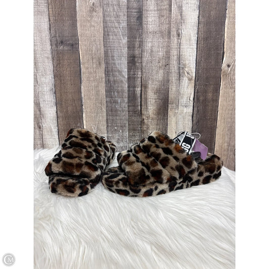 Slippers Designer By Ugg In Animal Print, Size: 9