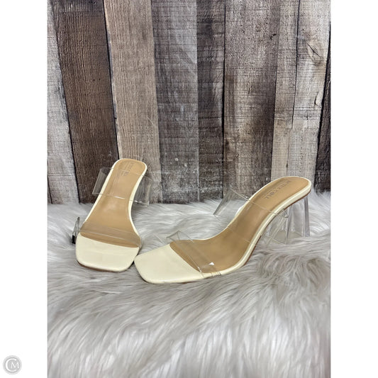 Sandals Heels Block By Cme In Clear, Size: 8.5