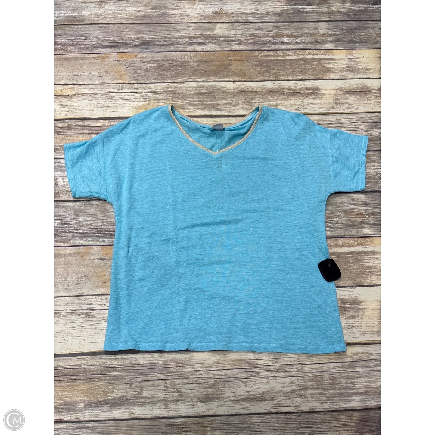 Top Short Sleeve By Chicos In Blue, Size: M