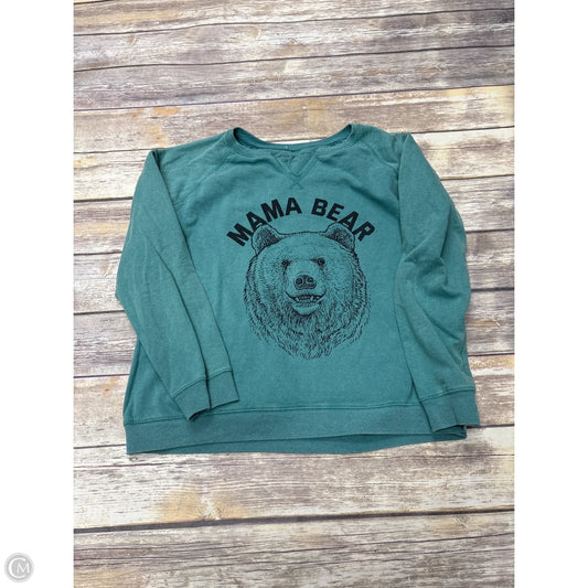 Sweatshirt Crewneck By State Of Mine In Green, Size: L