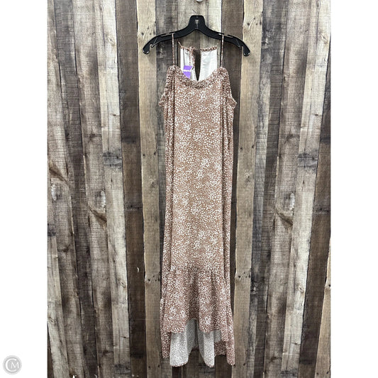 Dress Casual Maxi By Cmf In Brown & White, Size: S