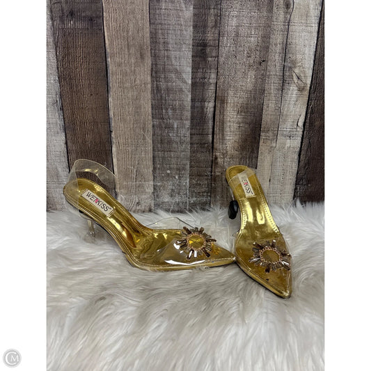 Shoes Heels Block By Cme In Gold, Size: 10