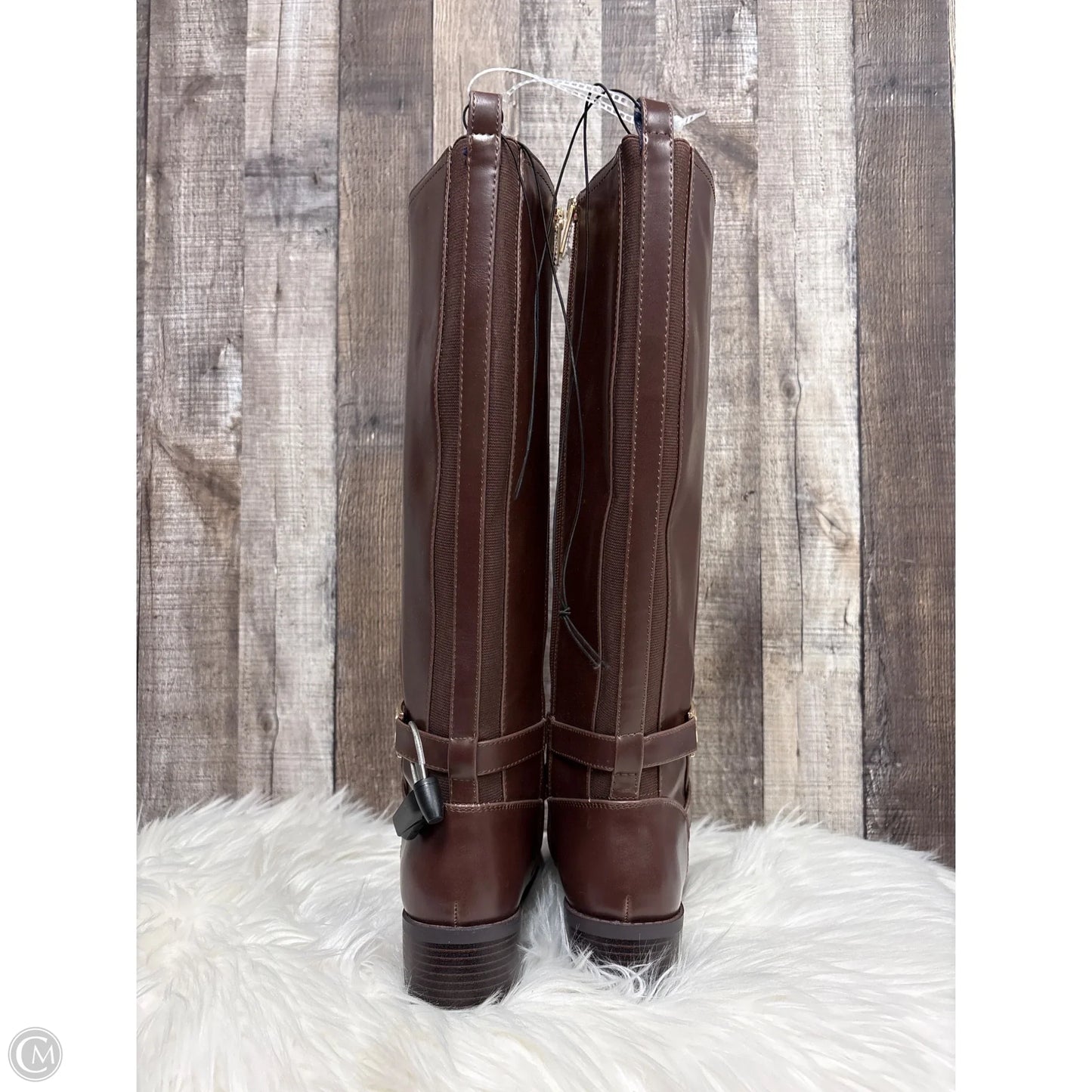 Boots Knee Heels By Tommy Hilfiger In Brown, Size: 7