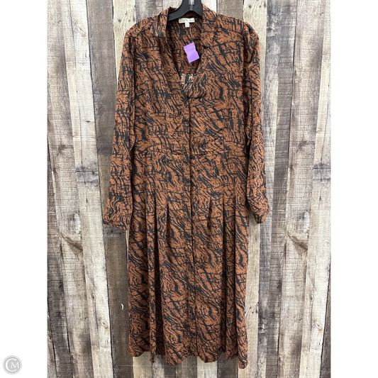 Dress Casual Maxi By Nine Britton In Black & Brown, Size: L