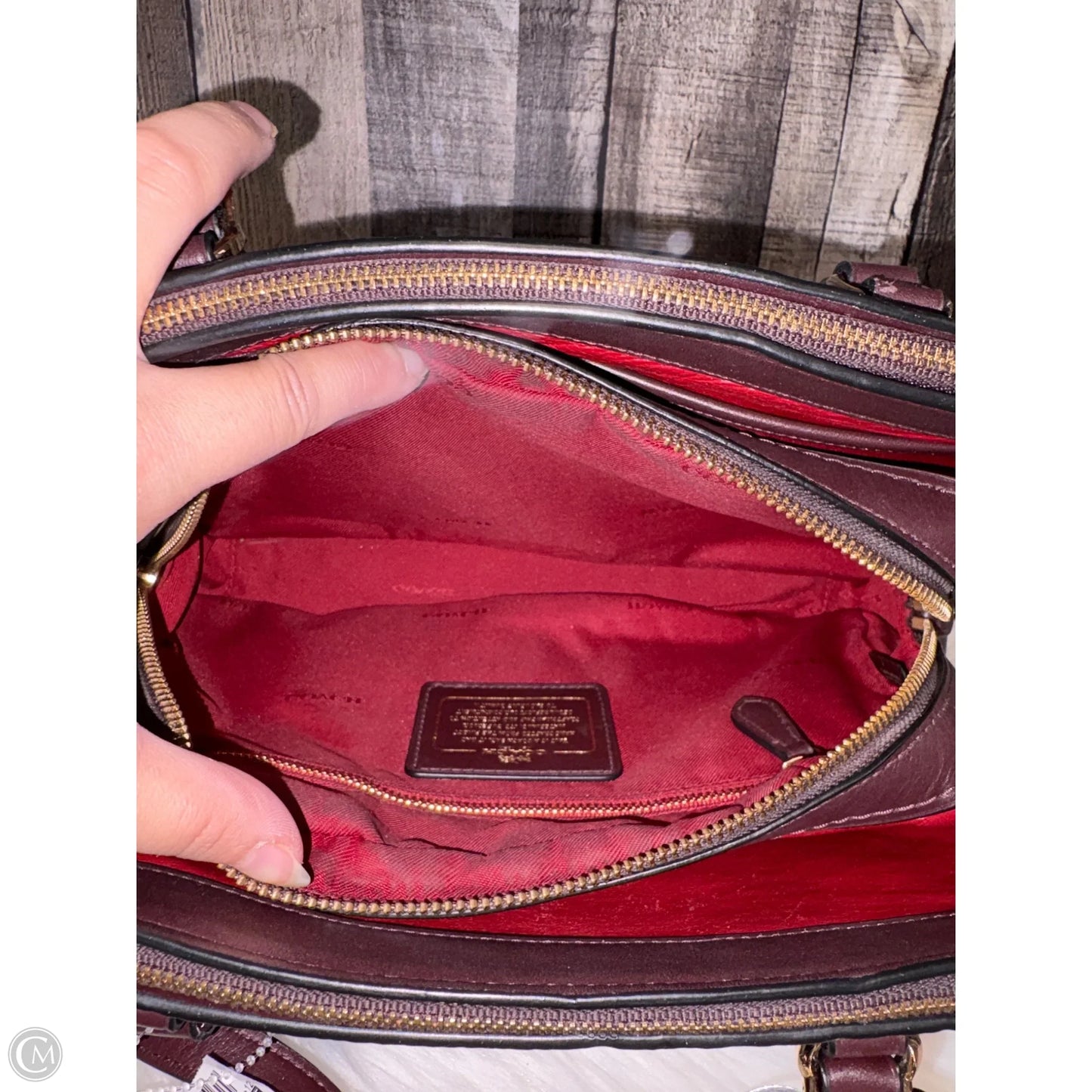 Handbag Designer By Coach, Size: Large
