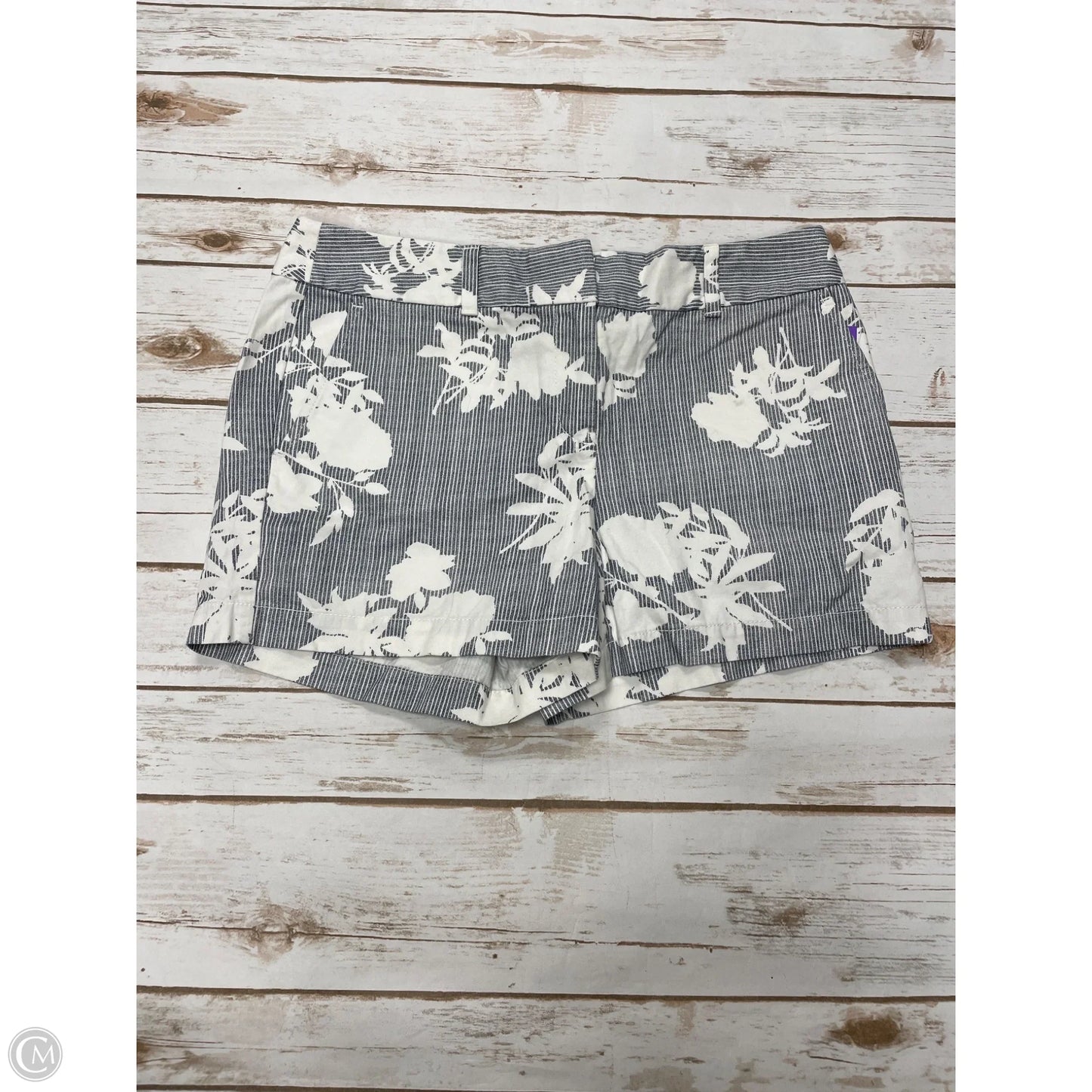 Shorts By Loft In Grey & White, Size: 4