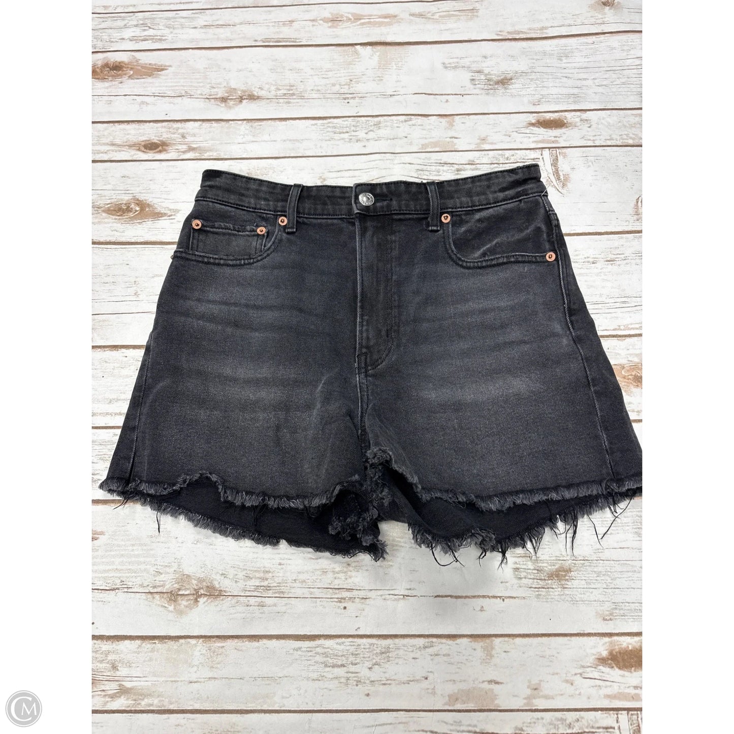 Shorts By American Eagle In Black Denim, Size: 6