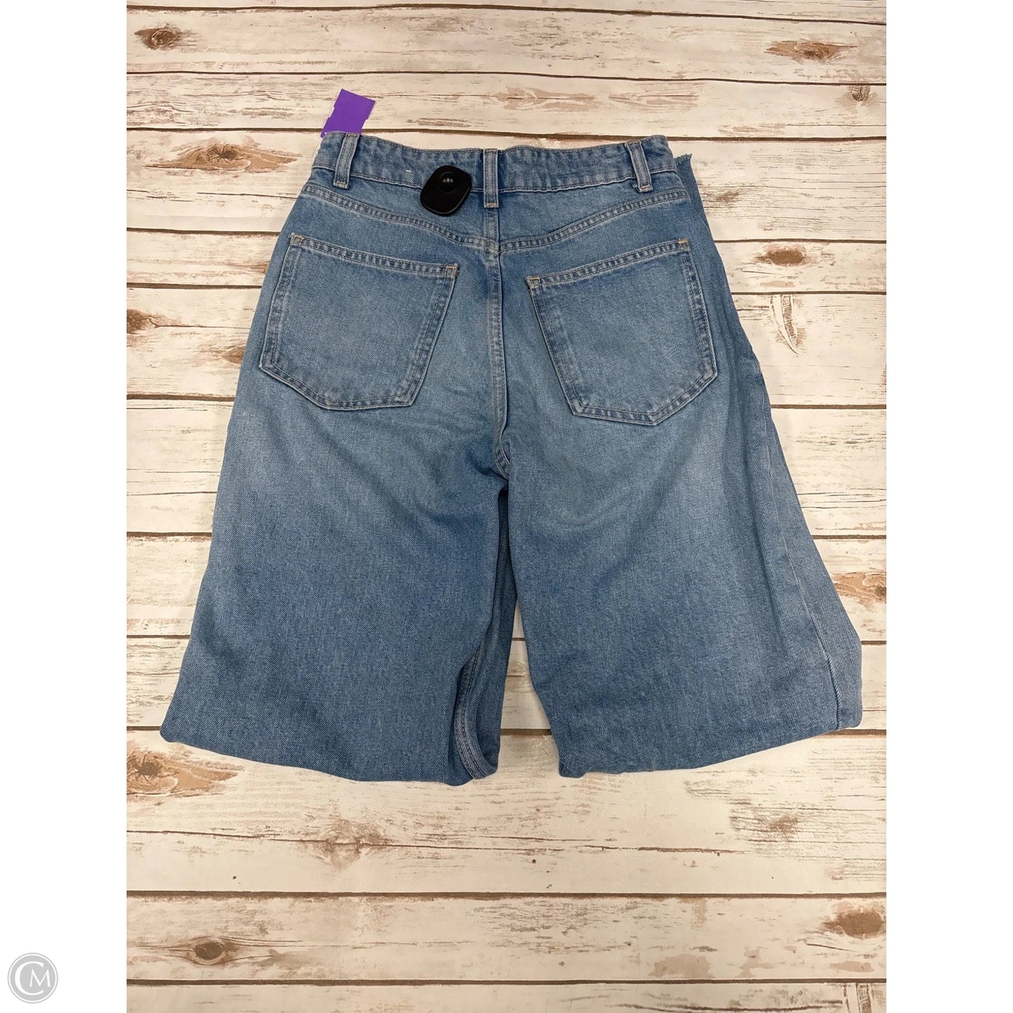 Jeans Wide Leg By Zara In Blue Denim, Size: 4