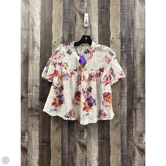 Top Short Sleeve By Free People In Multi-colored, Size: M