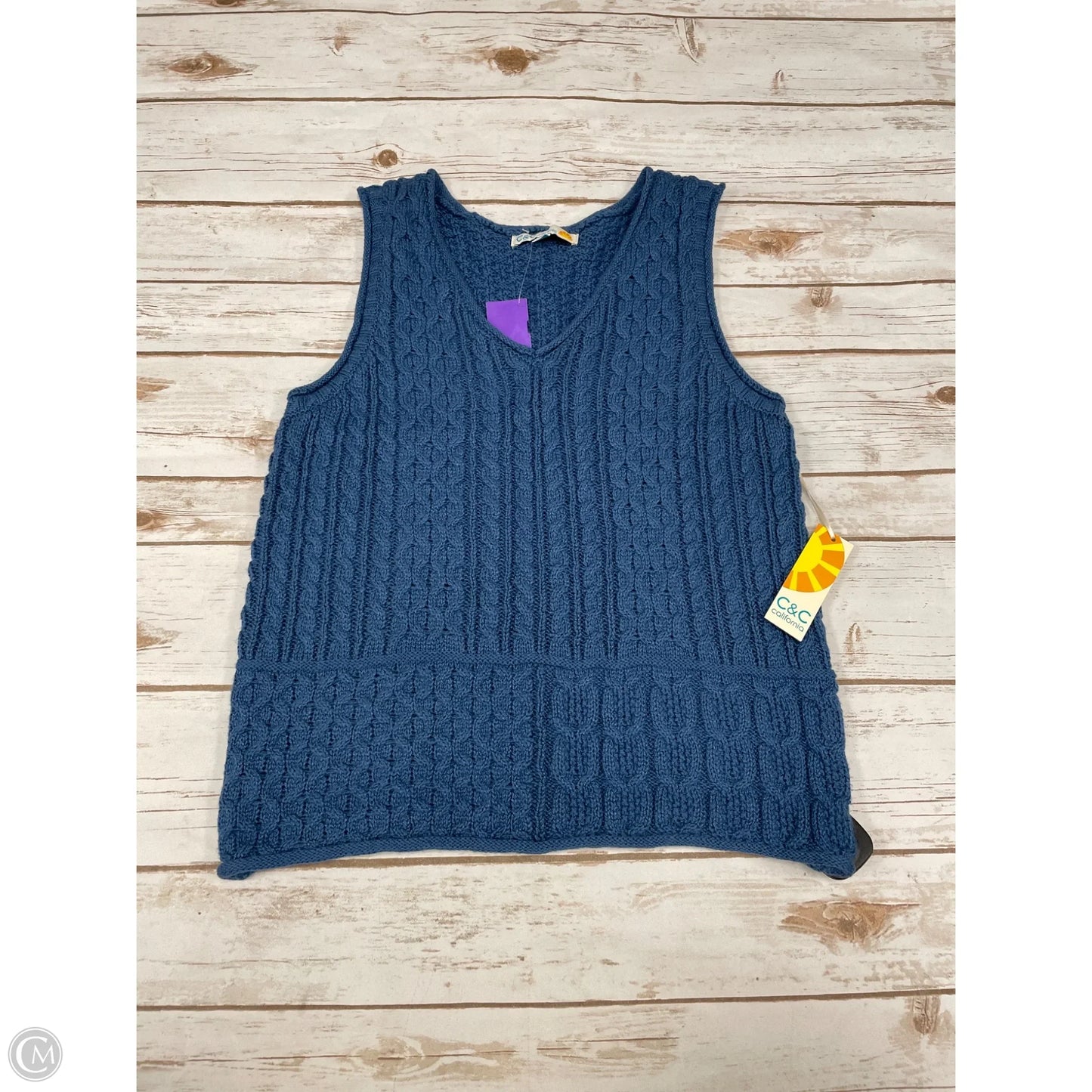 Vest Sweater By C And C In Blue, Size: S