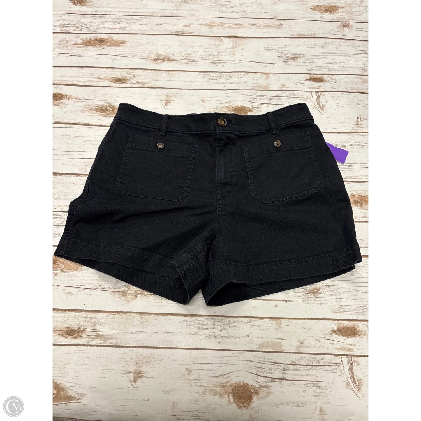 Shorts By Loft In Black Denim, Size: 12