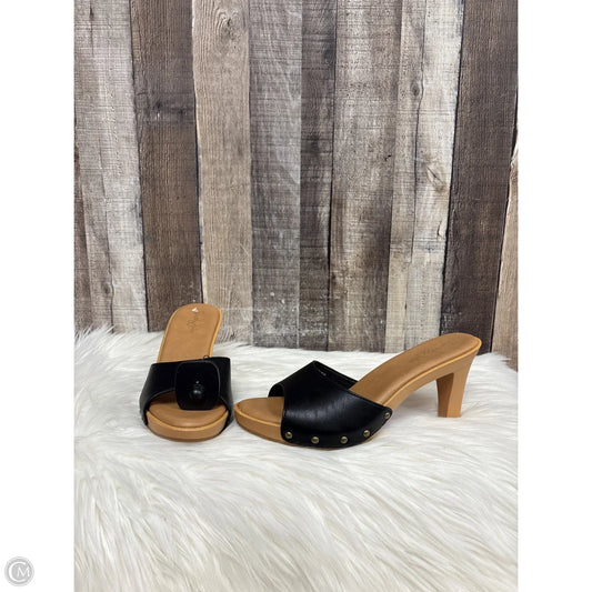 Sandals Heels Block By Sincerely Jules In Black, Size: 7.5