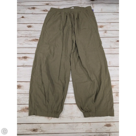 Pants Wide Leg By Double Zero In Green, Size: M