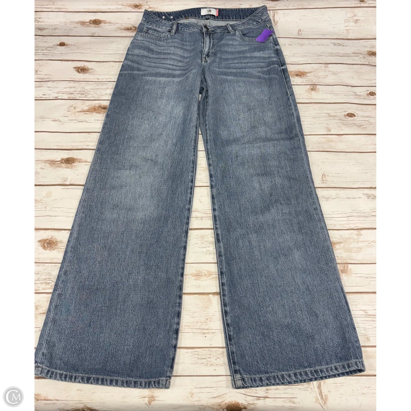 Jeans Wide Leg By Cabi In Blue Denim, Size: 6