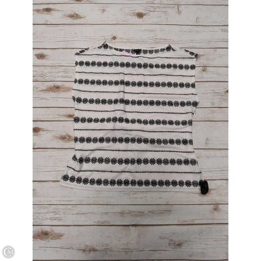 Top Sleeveless By Ann Taylor In Black & White, Size: M