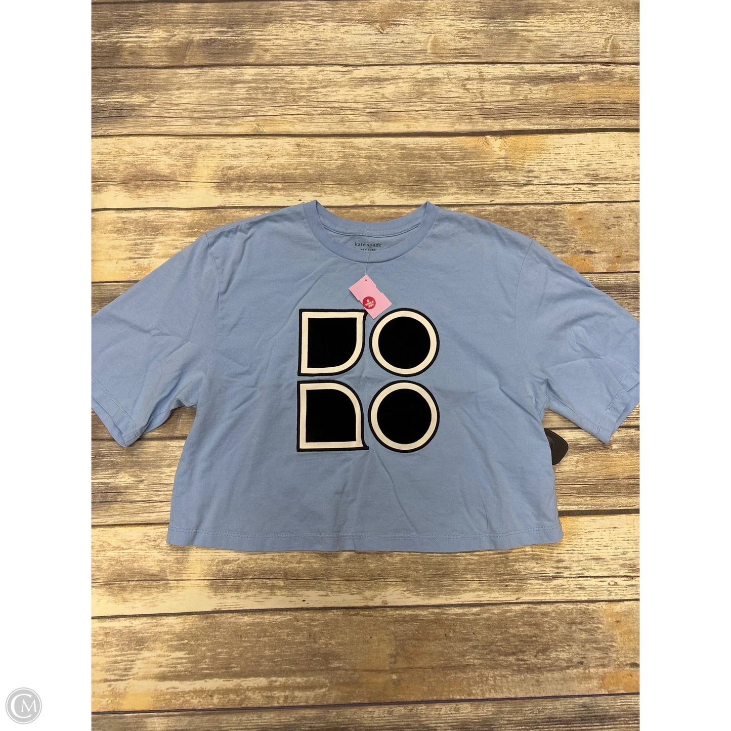 Top Short Sleeve Designer By Kate Spade In Blue, Size: L