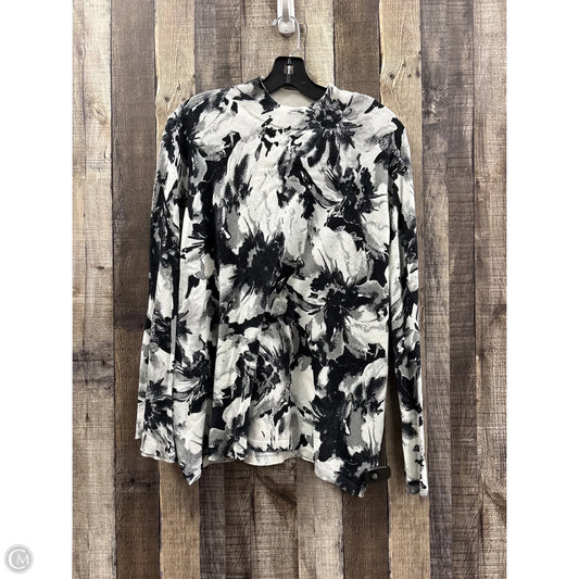Sweater By Chicos In Black & Grey, Size: Xl