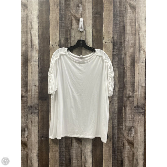 Top Short Sleeve By Chicos In White, Size: Xl