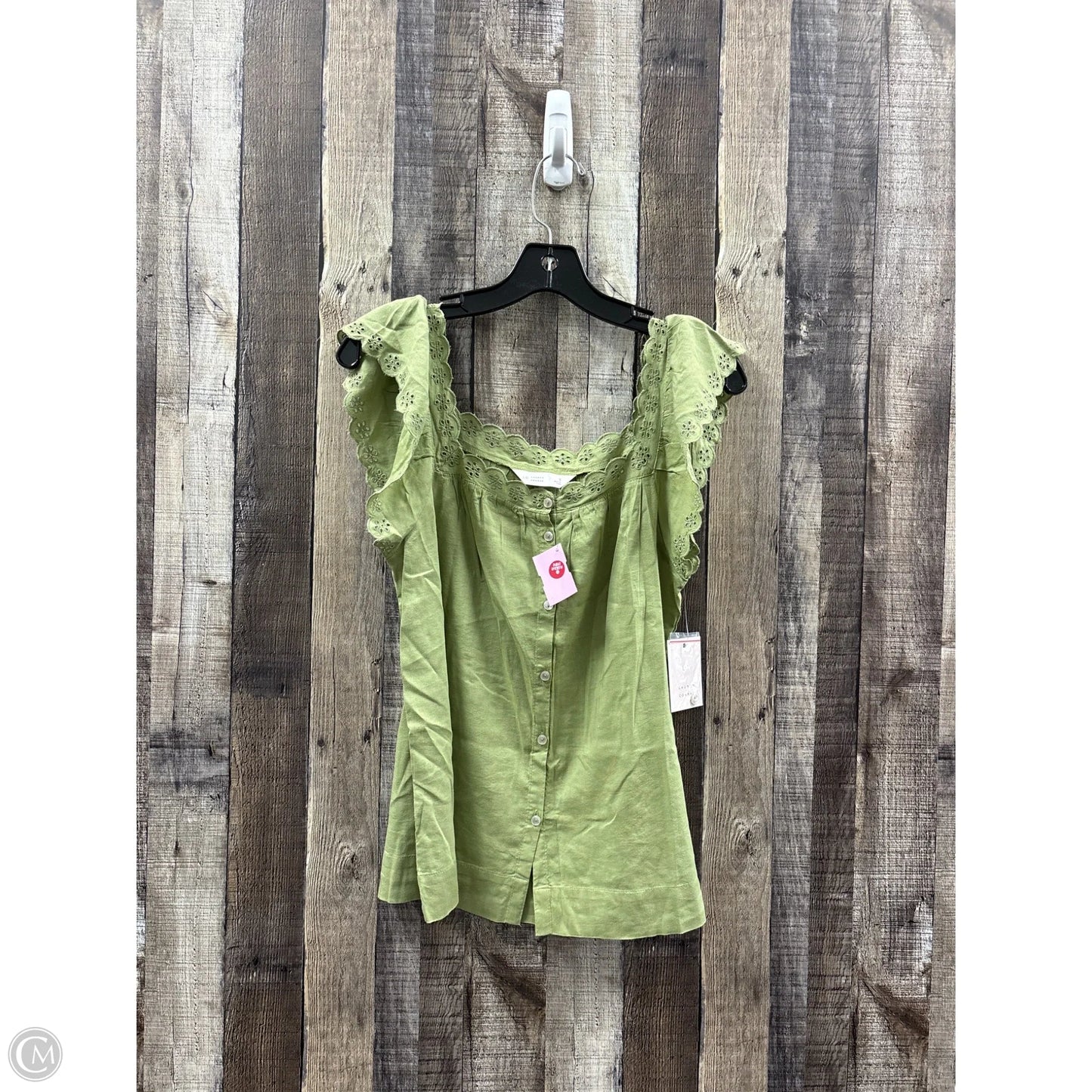 Top Sleeveless By Lc Lauren Conrad In Green, Size: S