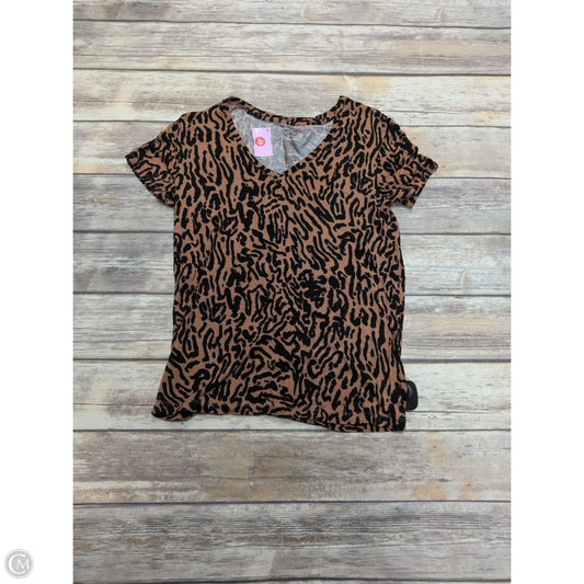Top Short Sleeve By Nine West In Animal Print, Size: Xs