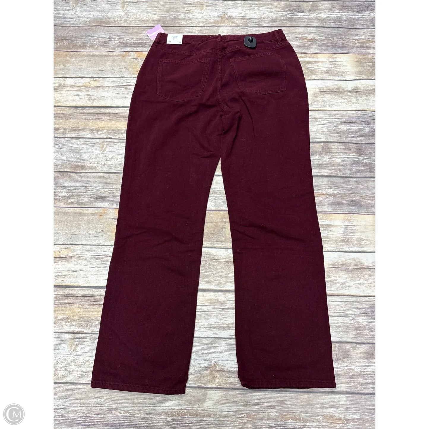 Jeans Straight By Mng In Maroon, Size: 12
