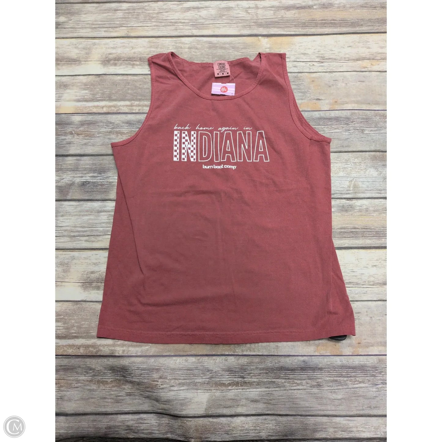 Top Sleeveless By Comfort Colors In Red, Size: M