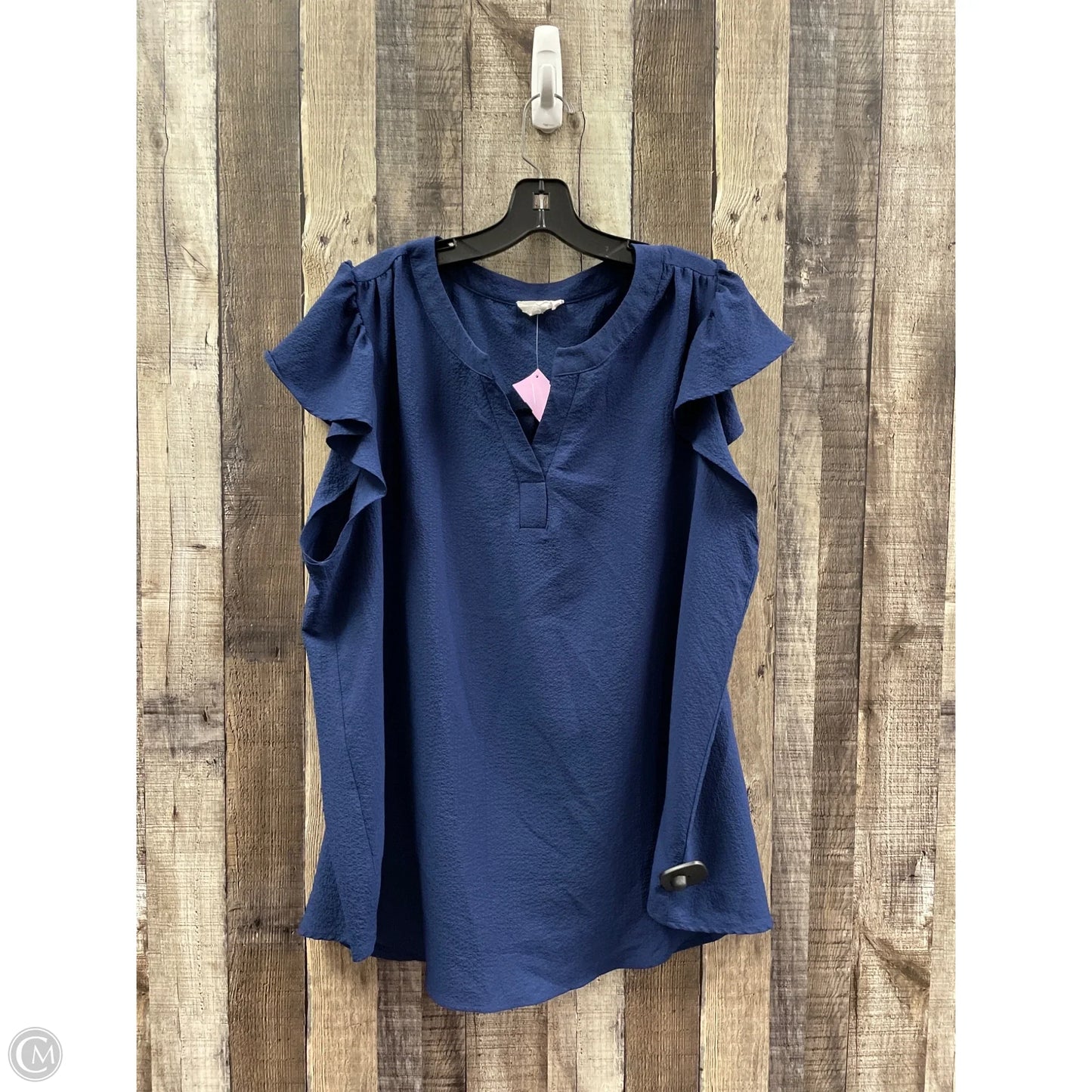 Top Sleeveless By Andree By Unit In Navy, Size: 2x