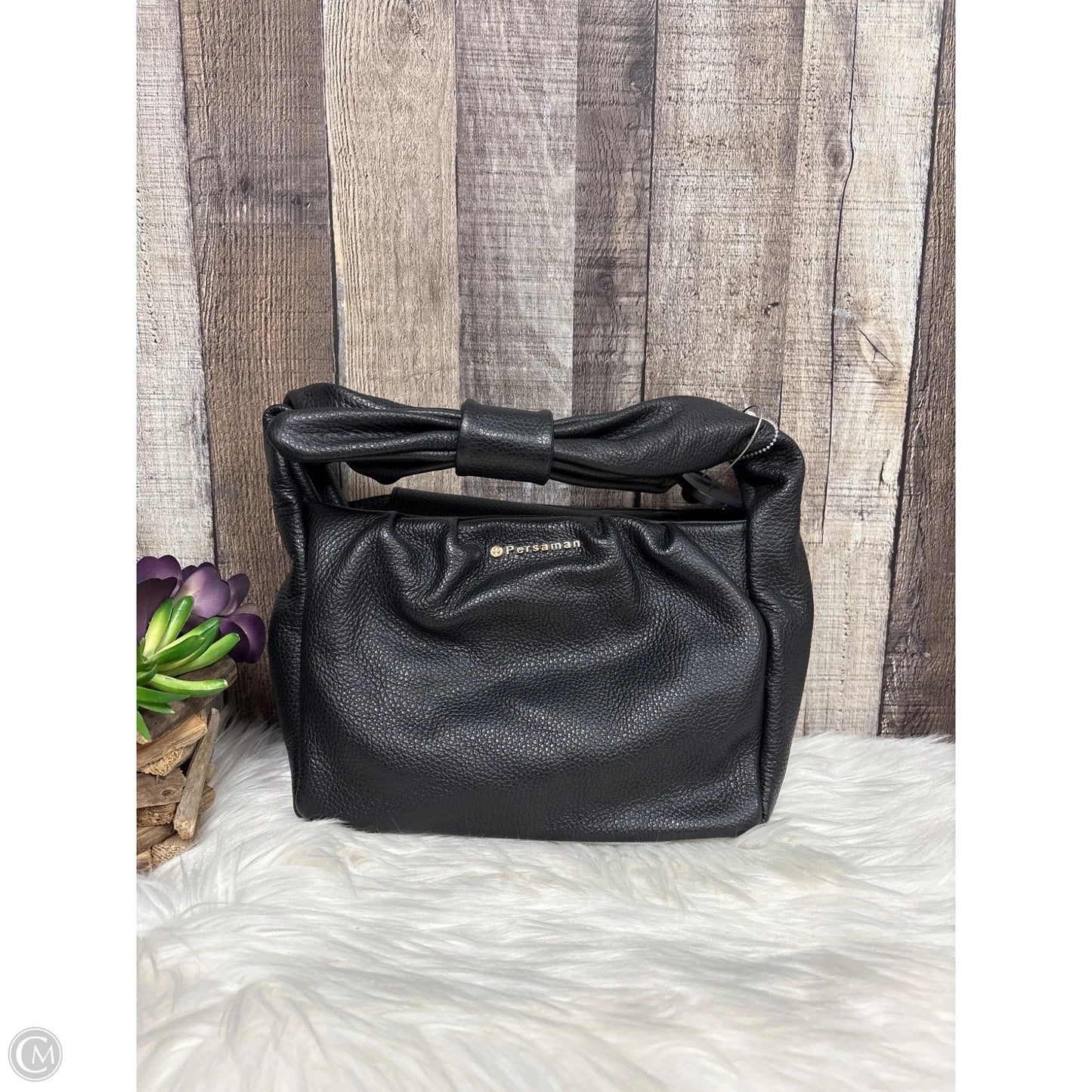 Handbag Leather By Cme, Size: Medium