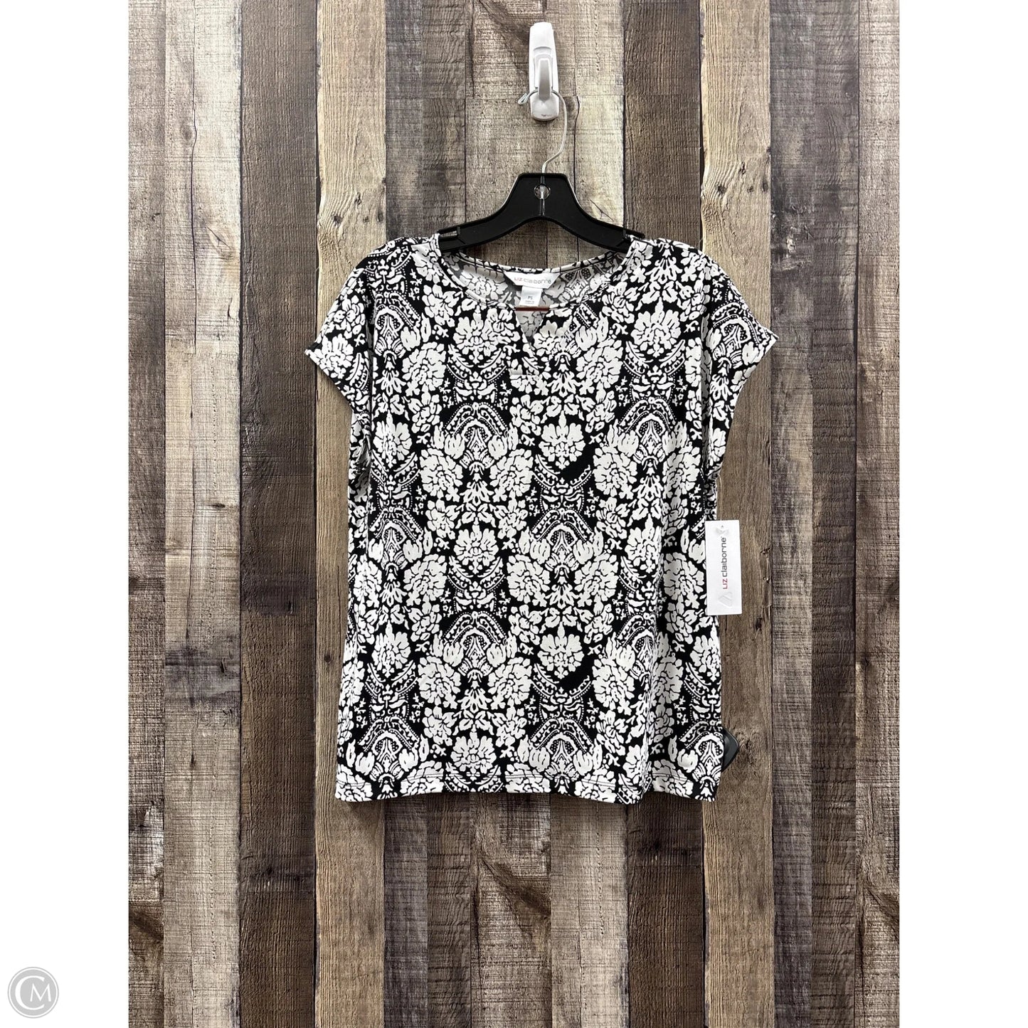 Top Sleeveless By Liz Claiborne In Black & White, Size: Sp